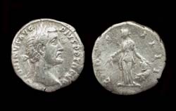 Antoninus Pius, Denarius, Annona reverse